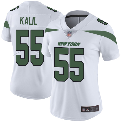 New York Jets Limited White Women Ryan Kalil Road Jersey NFL Football #55 Vapor Untouchable->women nfl jersey->Women Jersey